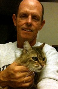 Man and Cat, at home